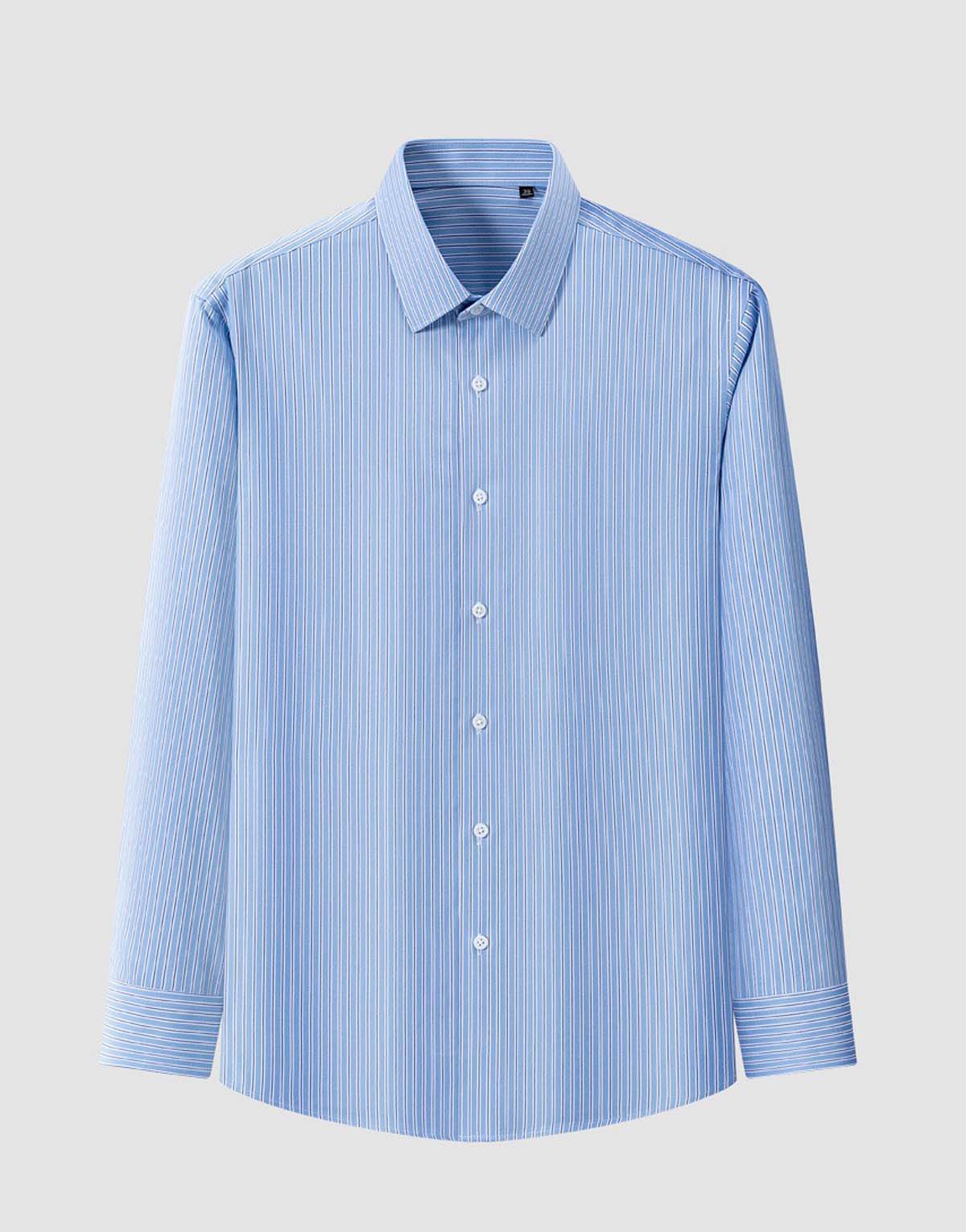 200-count cotton non-iron striped shirt-ms-10